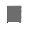 Monoprice Workstream by Rolling Round Corner 3-Drawer File Cabinet_ Gray 37878 - alternate 6
